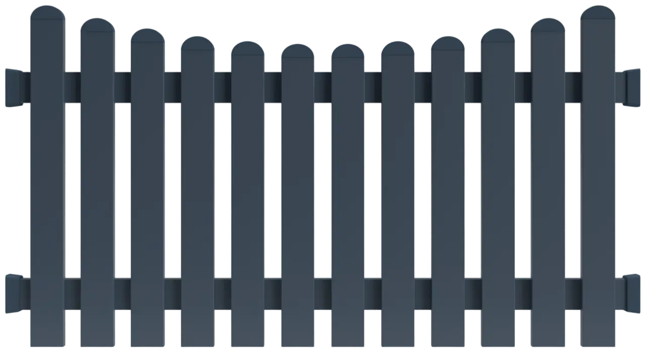 Lattenzaun UNTERBOGEN (PVC)