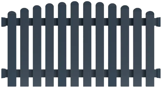 Lattenzaun OBERBOGEN (PVC)